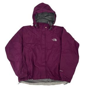 The North Face Jacket Women Small Purple Hyvent Hooded Windbreaker Parka Zip‎ Up